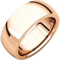 Item # XVH123838RE - 18K Rose Gold 8mm Very Heavy 8mm Plain Comfort Fit Band