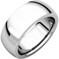 Item # XVH123838WE - 18K White Gold 8mm Very Heavy 8mm Plain Comfort Fit Band