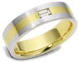 Platinum-Gold Diamond Wedding Bands