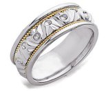 Gold-Platinum Hand Crafted Wedding Bands