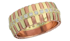 Eternity bands two-tone gold