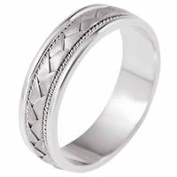 Item # 110031PD - Palladium Hand Made Wedding Band