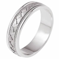 Item # 110031PP - Platinum hand made Wedding Ring 