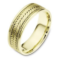 Item # 110071E - 18 kt Hand Made Wedding Ring 