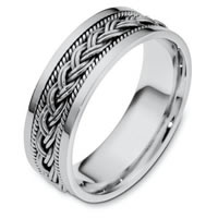 Item # 110171WE - 18 kt Hand Made 7.0mm  Wedding Band 