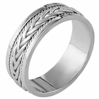 Item # 110181WE - 18 kt Hand Made Wedding Band 