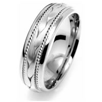 Item # 110261PD - Palladium Hand Made Wedding Band.