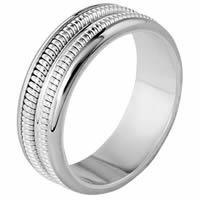 Item # 110351PP - Platinum Comfort Fit 7mm Handmade Wedding Band