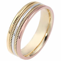 Item # 110511NE - Tri-Color Wedding Band