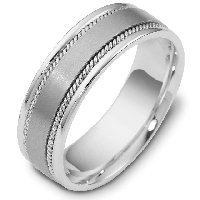 Item # 110551PP - Platinum hand made Wedding Ring