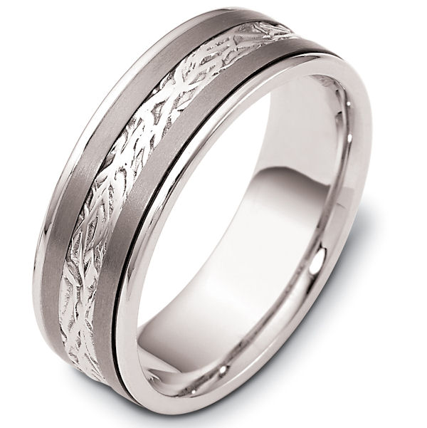 110601TG Titanium-Gold Comfort Fit 7mm Wedding Band