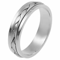 Item # 110691WE - 18 kt Hand Made Wedding Band