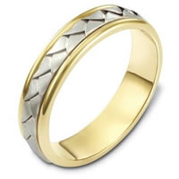 Item # 110741E - 18 kt Hand Made Wedding Band