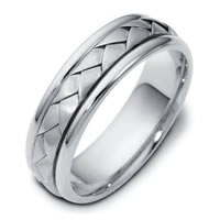 Item # 110781PD - Palladium Hand Made Band Wedding Band