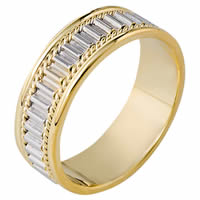 Item # 111041NE - Two-Tone Gold Wedding Band