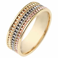 Item # 111051E - 18K Gold Comfort Fit, 6.5mm Wide Wedding Band