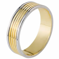 Item # 111191E - 18K Two-Tone Gold Wedding Band