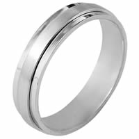 Item # 111251W - 14K White Gold Comfort Fit, 5.0mm Wide Wedding Band