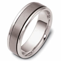 Titanium-Gold Classical Wedding Bandss