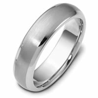Item # 111411WE - White Gold Comfort Fit, 6.0mm Wide Band