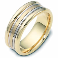 Item # 111501E - 18K Gold Comfort Fit, 8.0mm Wide Wedding Band