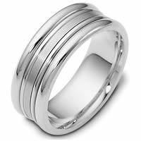 Item # 111501PP - Platinum Wedding Band Brush and Polished