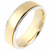 Item # 111511E - 18K Gold Comfort Fit, 6.0mm Wide Wedding Band