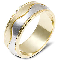 Item # 112051PE - 18K Gold and Platinum Wedding Band