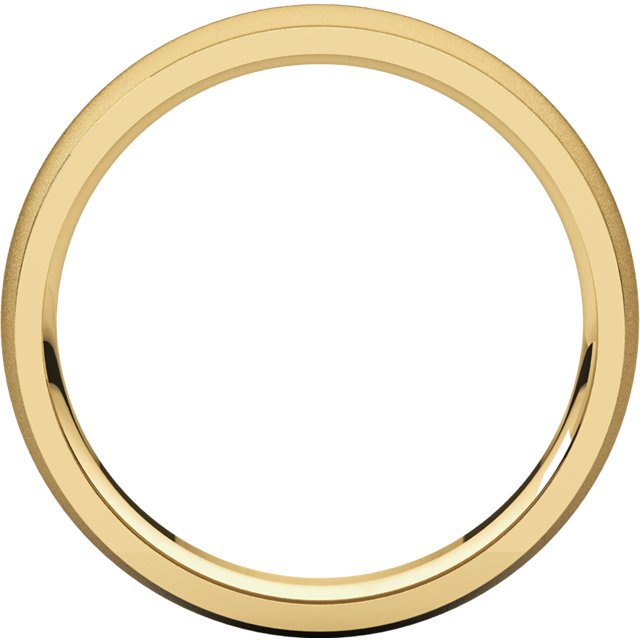 Item # 112771 View 2 - Gold Wedding Band 4mm Brushed Center
