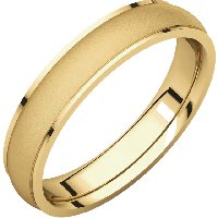 Item # 112771 - Gold Wedding Band 4mm Brushed Center