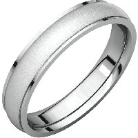 Item # 112771W - Men's  Wedding Ring 4.0mm Brushed Center