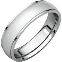 Item # 112781Wx - 10K Wedding Band 5mm Brushed Center