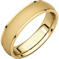 Item # 112781x - 10K Wedding Band 5mm Brushed Center