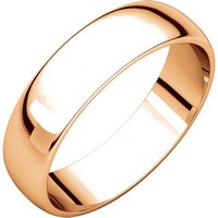 Item # 112941RE - 18K Rose Gold Ladies and Mens 5mm Wedding Ring