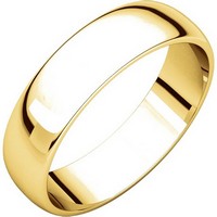 Item # 112941 - 14kt Gold Plain 5.0mm Men's Wedding Band