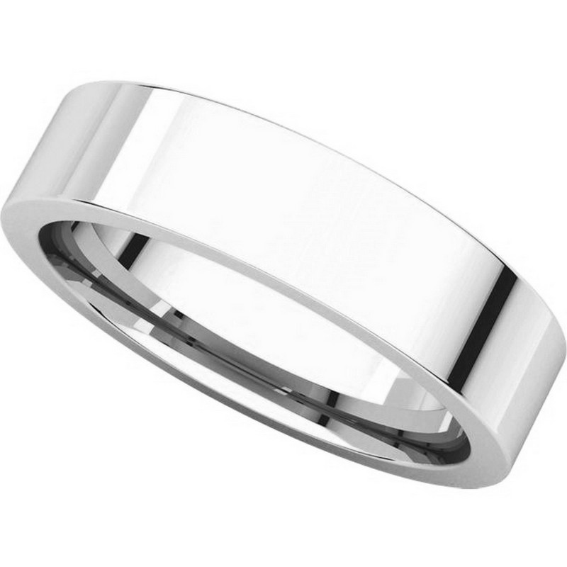Item # 114751W View 4 - Flat Comfort fit 5mm Wide Wedding Band