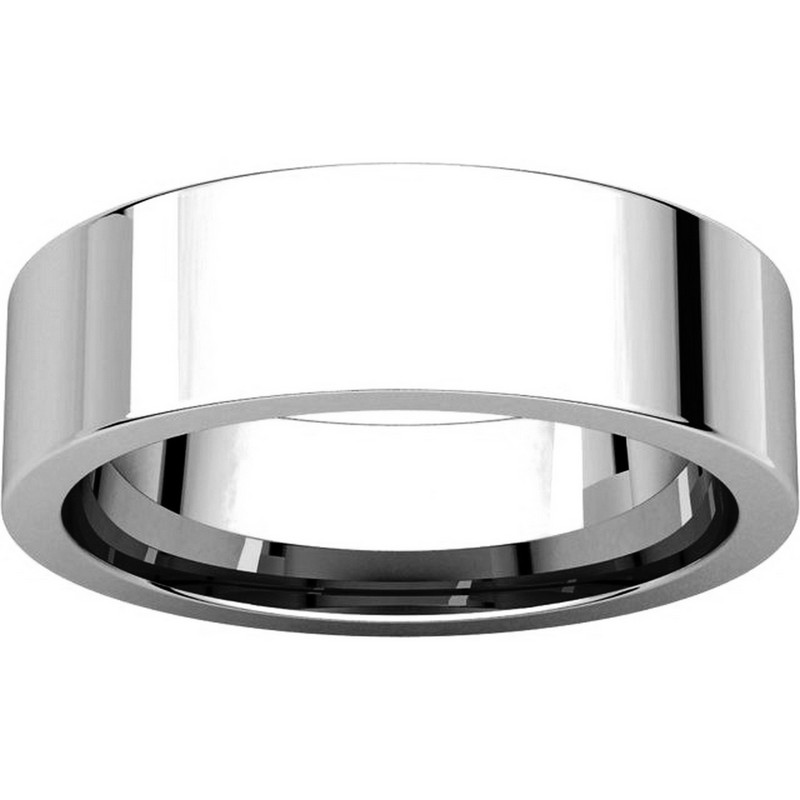 Item # 114761WE View 3 - White Gold Comfort fit Plain Ring
