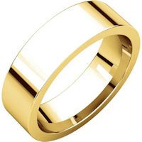 Item # 114761x - 10K Flat Comfort fit 6mm Wedding Band