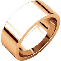 Item # 114781Rx - 10K Rose Gold Comfort fit 8mm Plain Wedding Band