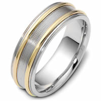 Item # 114861E - 18K Hand Made 7.0mm Wide, Comfort Fit Wedding Band