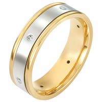 Item # 115231E - 18K Gold Diamond Wedding Ring