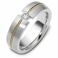 Item # 115621E - 18K Diamond Wedding Band 0.12CT