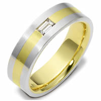 Item # 115951PE - Platinum-18K Gold Diamond Wedding Band 