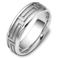 Item # 116471AG - Silver - 925 Greek Key Wedding Band