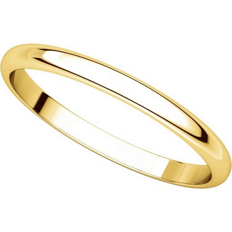 Item # 116761 View 4 - 14K Gold 2mm Wide Plain Wedding Ring