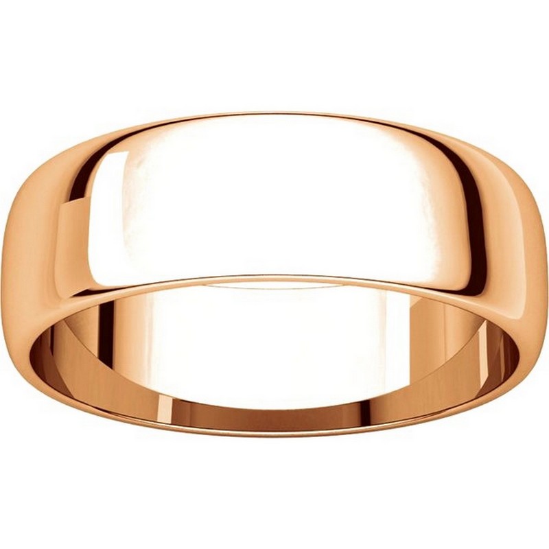 Item # 116821RE View 3 - 18K Rose Gold 6mm Wide Wedding Ring