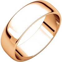 Item # 116821R - 14K Rose Gold 6mm Wide Wedding Ring
