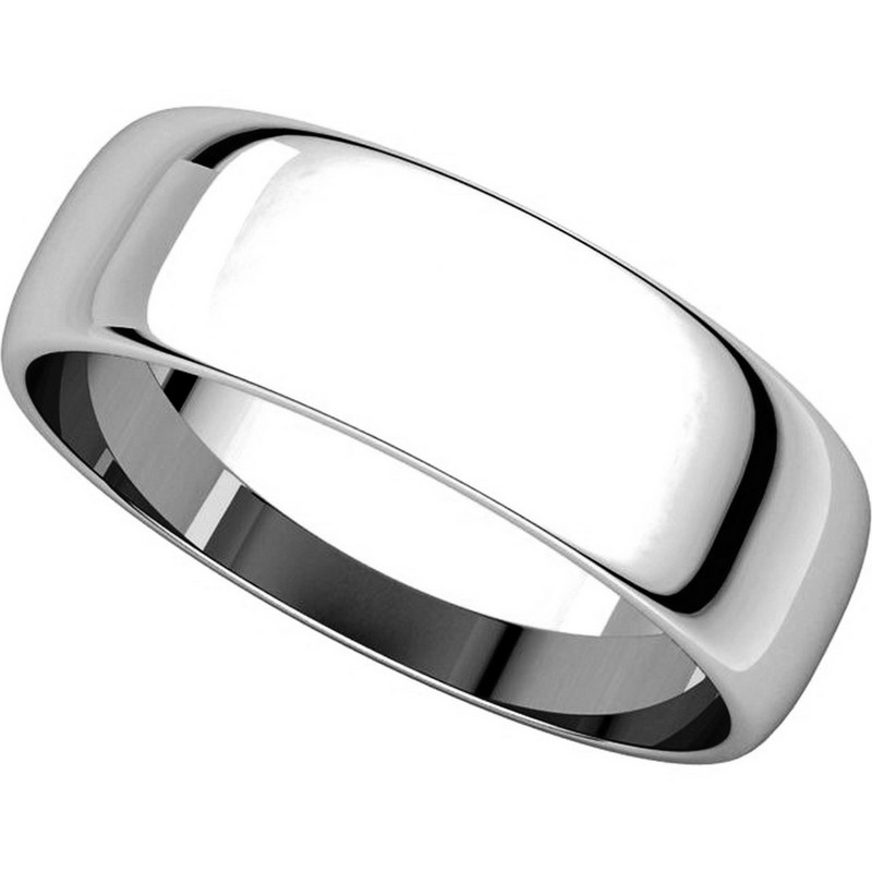 Item # 116821W View 4 - 14K White Gold Wedding Ring  6mm 