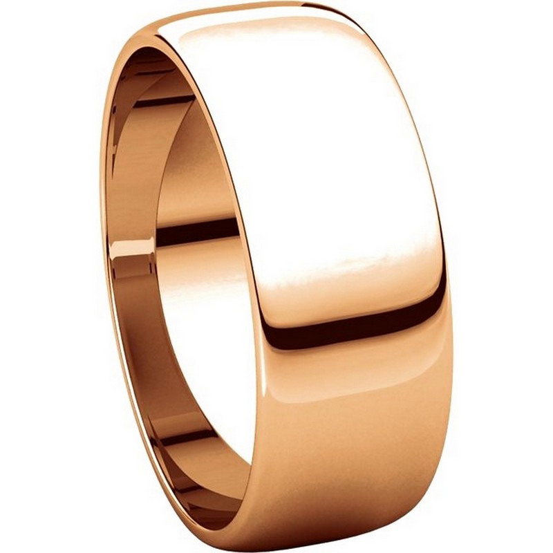 Item # 116831R View 5 - 14K Rose Gold 7mm Wide  Wedding Rings