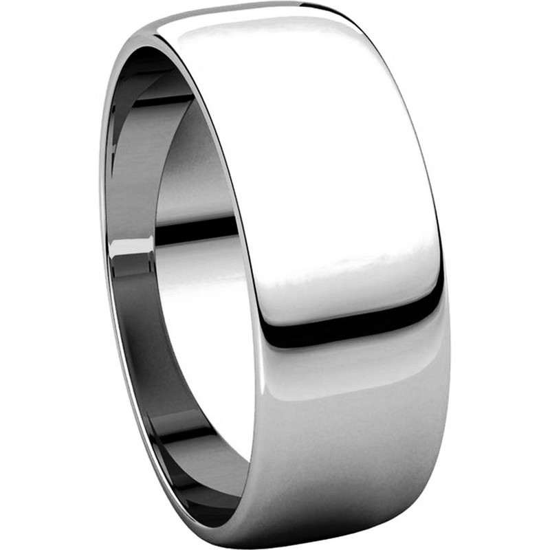 Item # 116831WE View 5 - 18K Plain Domed Wedding Ring